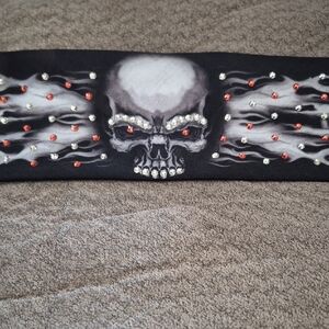 Skull Design Black Scarf